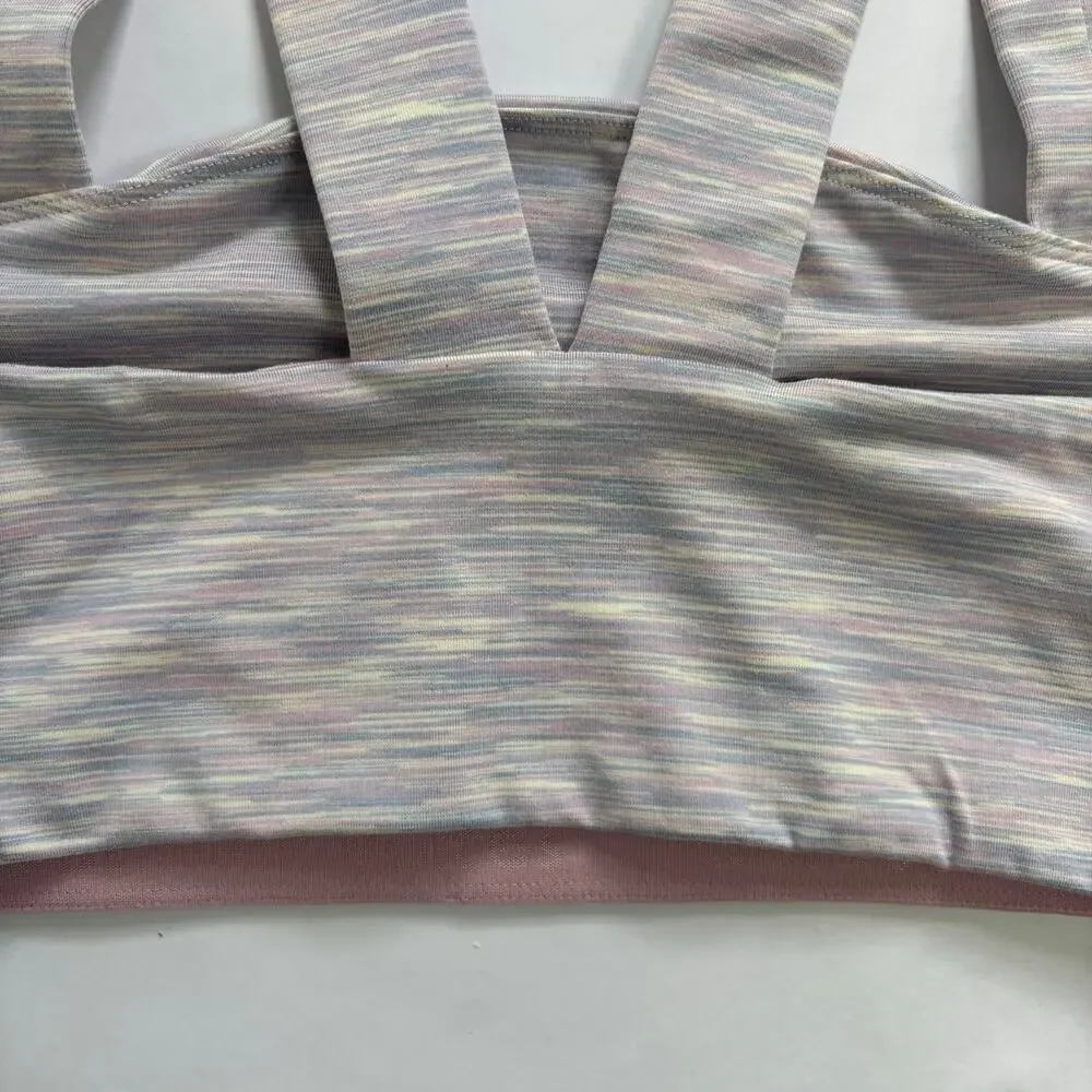 Outdoor Voices Free Form Sports Bra Womens Large Bandeau Super Bloom Lavender